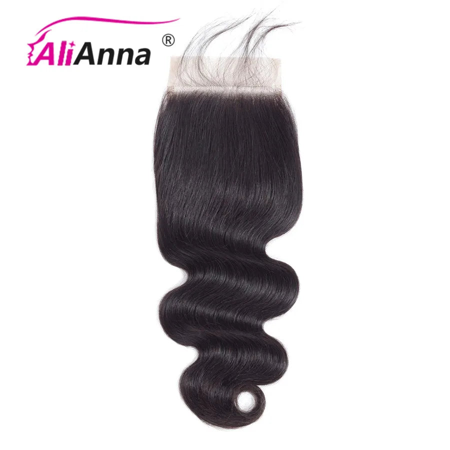 Body Wave Frontal Only ALIANNA 13X4 Lace Frontal 6X6 Lace Closure Human Hair Transparent Lace Frontal Remy Brazilian Hair