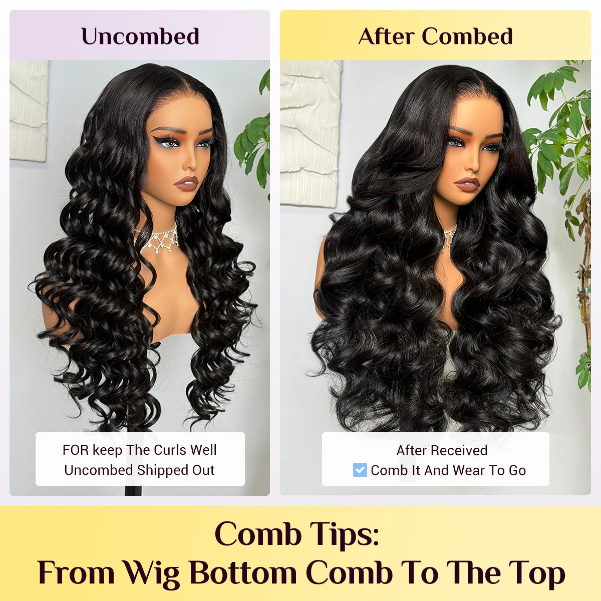 30Inch Ready to Wear and Go 6x6x1 HD Glueless Wig Body Wave Mixed Blend Hair 50% Human Hair Pre Plucked Pre Cut Lace 180%