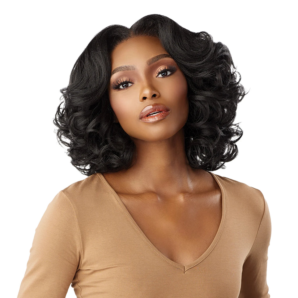 Sensationnel Curls Kinks N Co Glueless HD Lace Front Wig 13X6 Kinky Body Wave 14" – Kinky Edges, Kinky Texture, Pre-Plucked