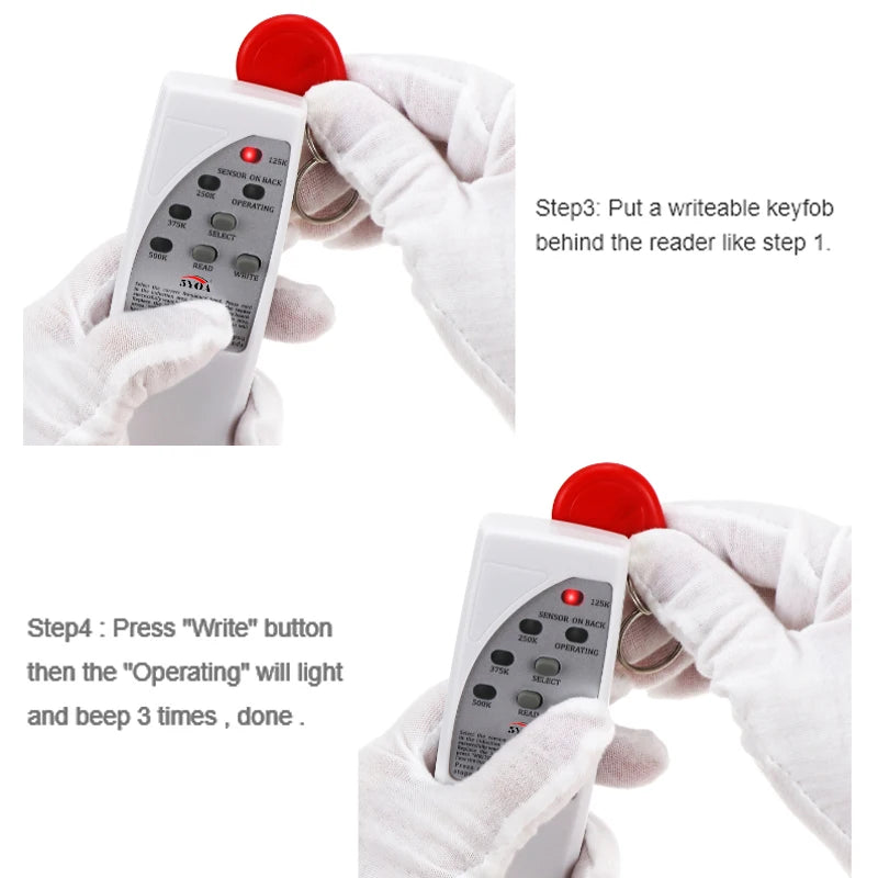 4 Frequency Rfid Card Reader Writer 125KHz Copier Duplicator ID Tags Programmer Light Indicator EM4305 T5577 Key  Keyfob