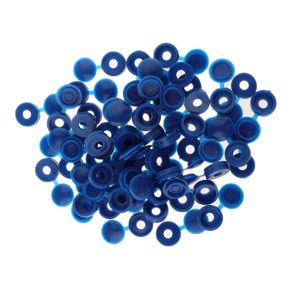 50pcs Plastic Hinged Car Number Plate Fixing Screws Furniture Decorative Screw Cover Caps Exterior Parts