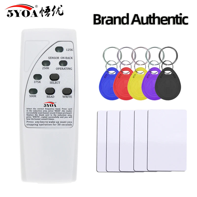 4 Frequency Rfid Card Reader Writer 125KHz Copier Duplicator ID Tags Programmer Light Indicator EM4305 T5577 Key  Keyfob