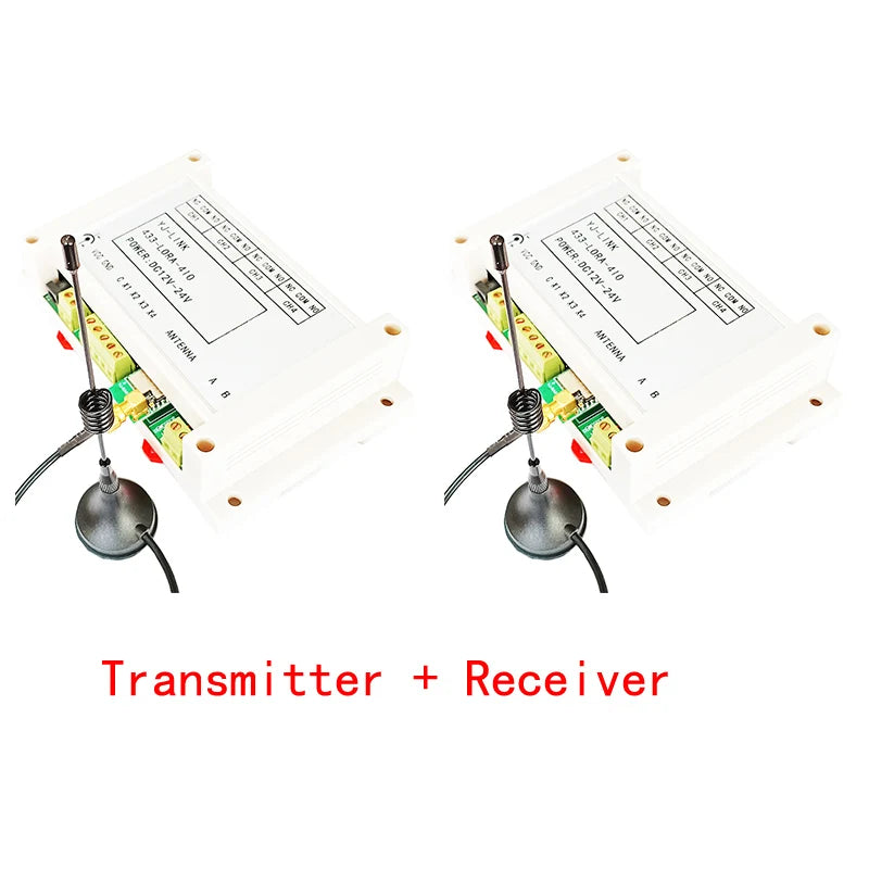 4CH 433MHz Lora Remote I/O Controller Wireless Transmission Point-to-Point Relay Switch Module