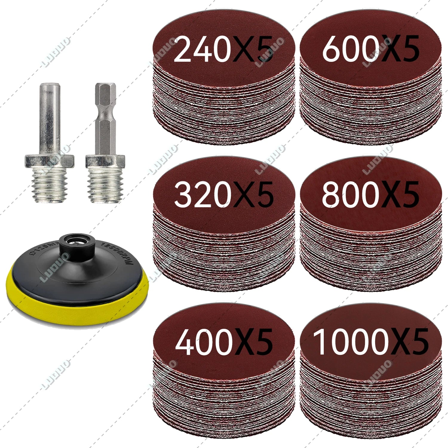 Car Detailing Headlight Restoration Sponge For Auto Polishing Waxing Washing Cleaning Wool Pad Backing Plate Sandpaper Kit