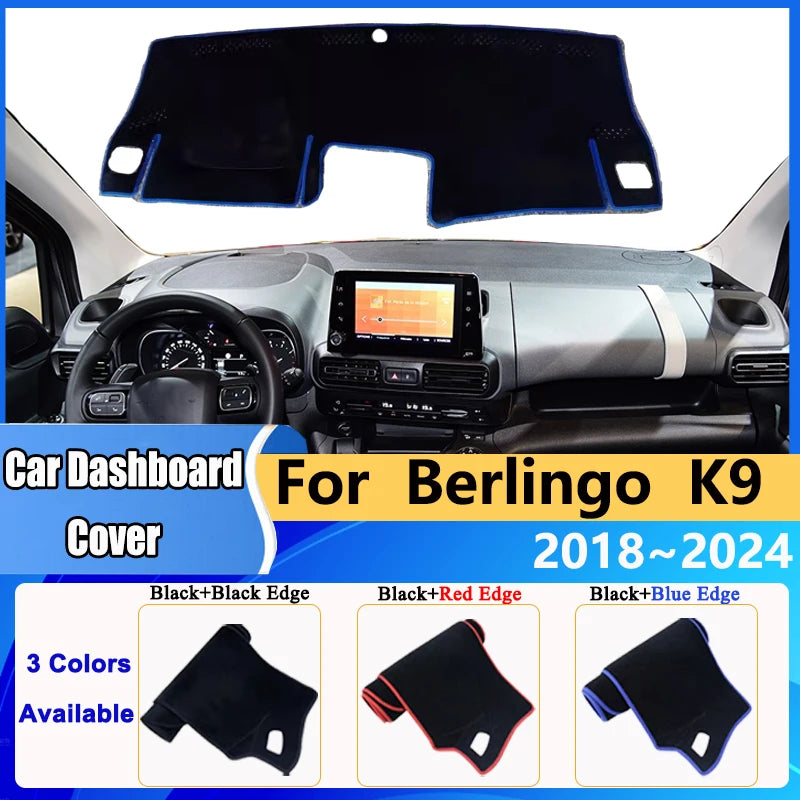 Dashboard Mat For Citroen Berlingo K9 2019~2024 Peugeot Partner Vauxhall Combo Dashmat Cover Sun Shade Pad Carpet Car Accesories