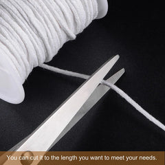 1 Roll 61m Cotton Braid Candle Wick Core Spool 2mm Width Non-Toxic Environmental DIY Oil Lamps Handmade Candle Making Supplies