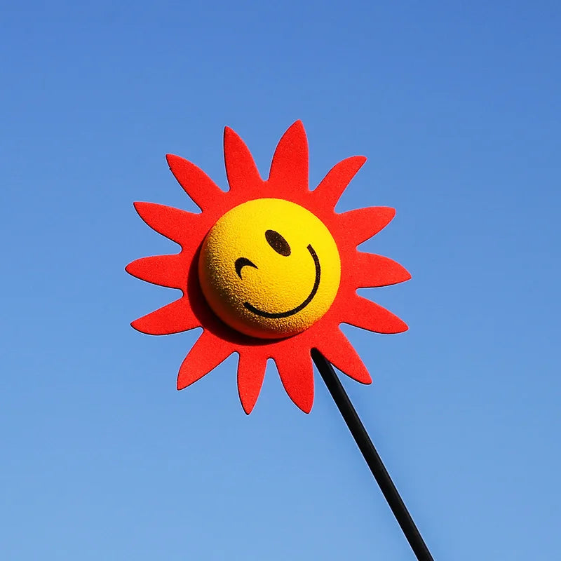 1pc Happy Bee Car Antenna Topper - Adorable Yellow & Black Foam Ball with Cheerful Face, Durable EVA Material
