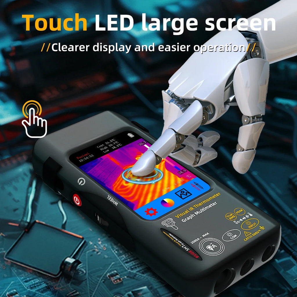 BSIDE SH7 320*320 Thermal Imager Camera 20000 Counts Touchscreen Digital Multimeter 2 in 1 IR Camera for Macro lens Repair PCB