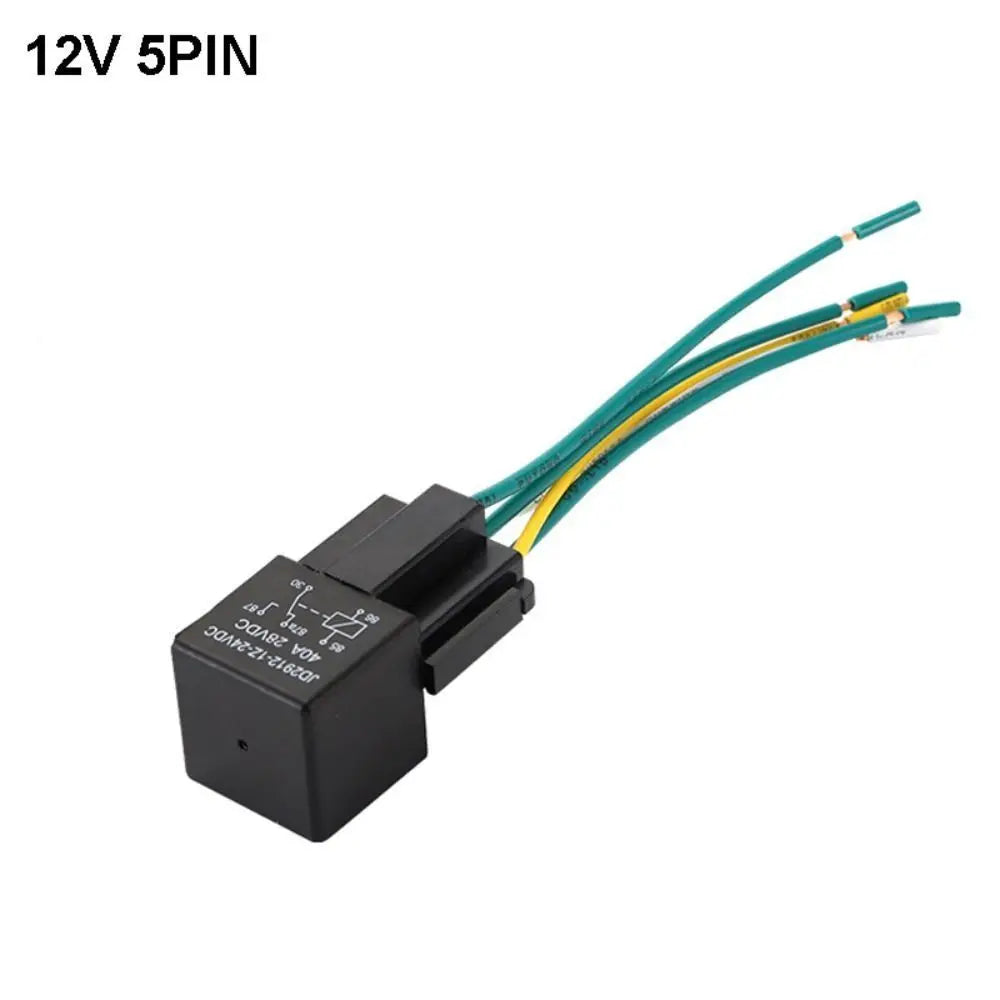 12V 24V Automotive Relay Auto Accessories High Quality 20A 40A Normally Closed Relay 5 Pin 5 Wire Car Fused Relay