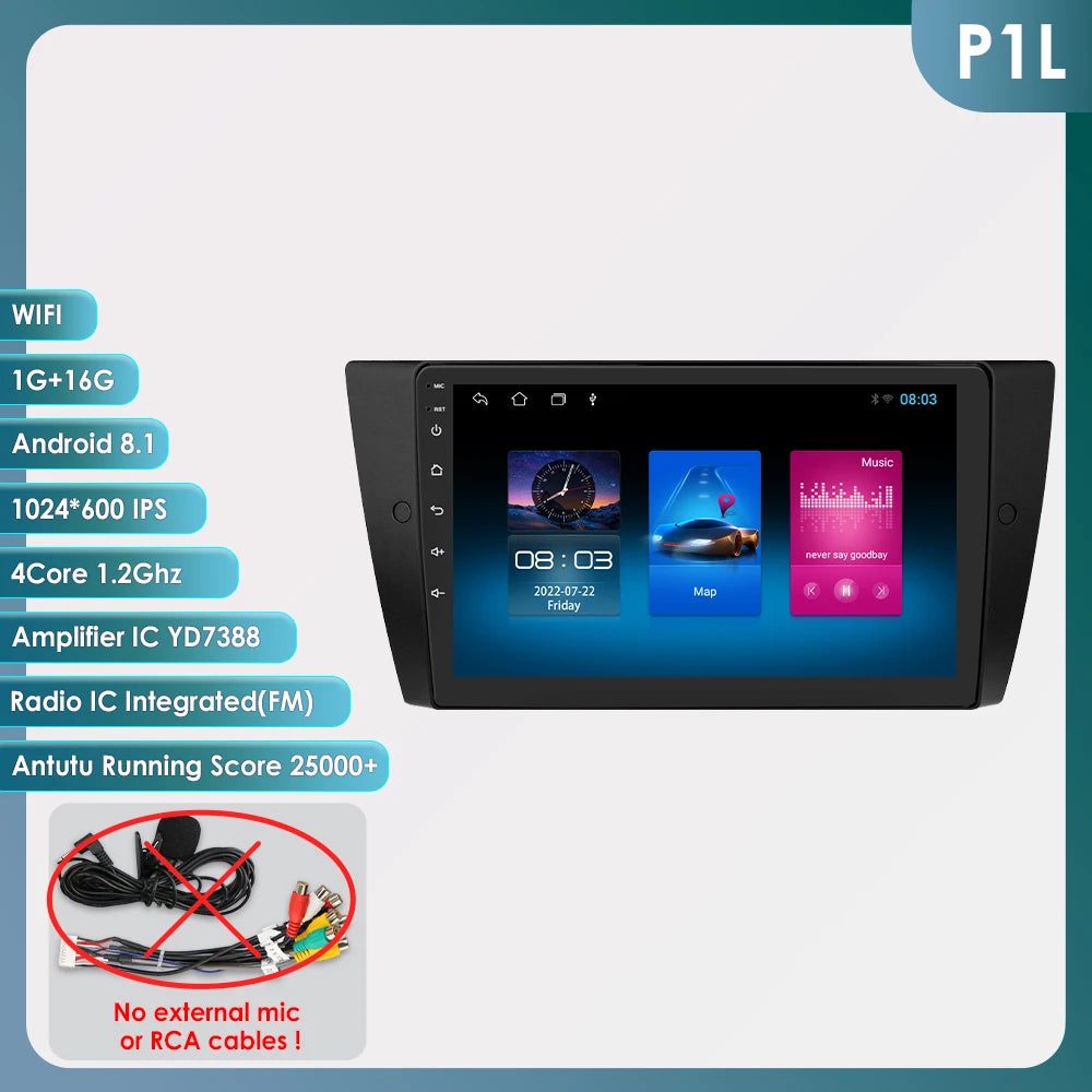 9" Hizpo 2Din Android13 Car Radio for BMW E90 E91 E92 E93 2006 - 2012 GPS Navigation RDS DSP SWC 4G BT CarPlay Autoradio