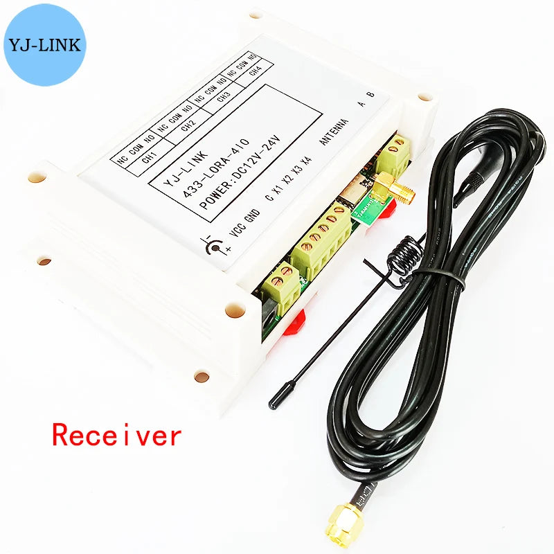 4CH 433MHz Lora Remote I/O Controller Wireless Transmission Point-to-Point Relay Switch Module