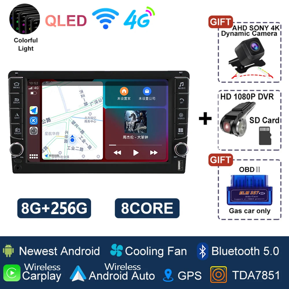 Android 15 Car Radio For Volvo XC90 C 2002 2003 2004 -  2014 QLED Multimedia Video Player GPS Stereo CarPlay Head Unit