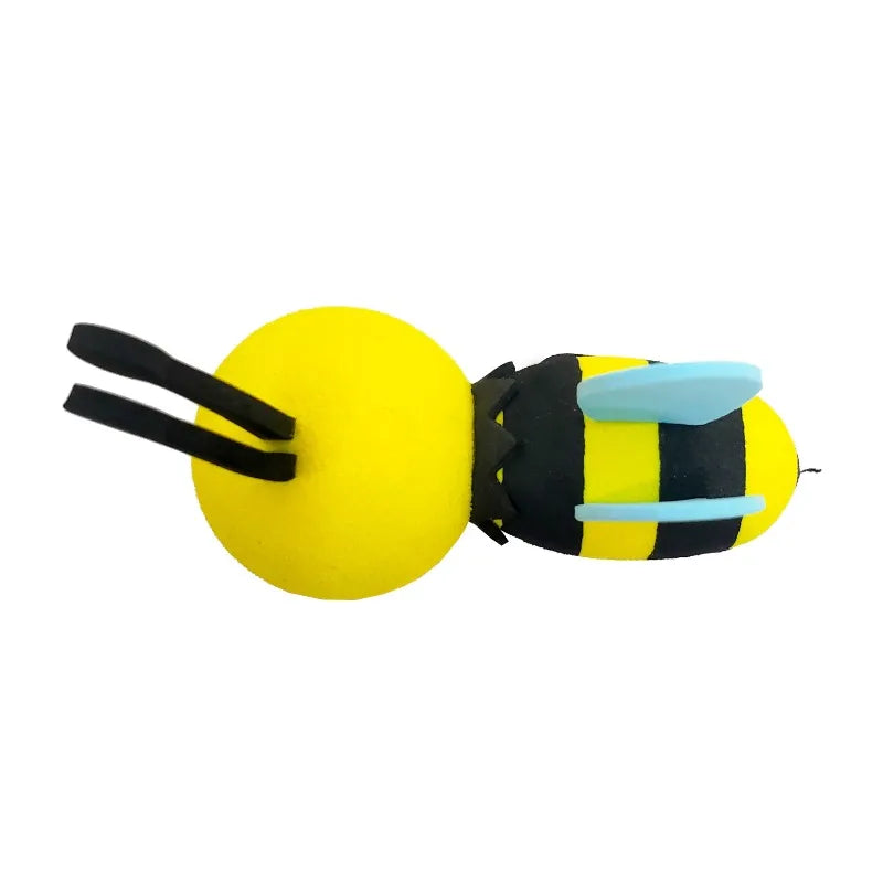 1pc Happy Bee Car Antenna Topper - Adorable Yellow & Black Foam Ball with Cheerful Face, Durable EVA Material