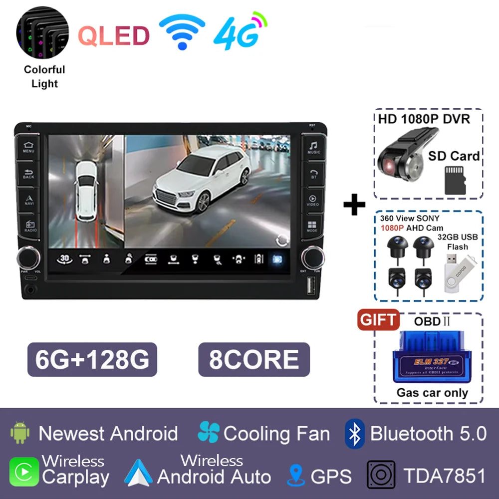 Android 15 Car Radio For Volvo XC90 C 2002 2003 2004 -  2014 QLED Multimedia Video Player GPS Stereo CarPlay Head Unit