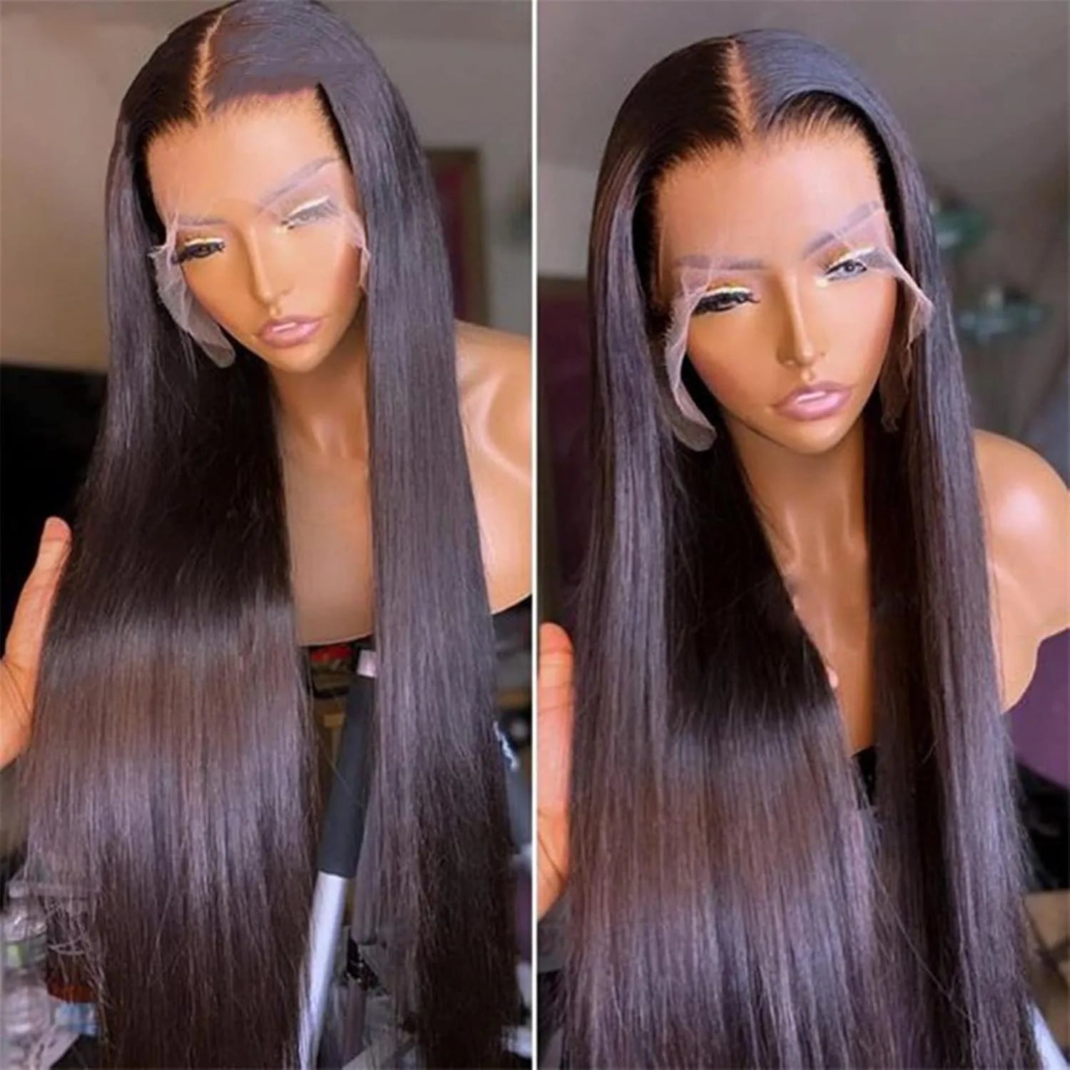 180 Density 13x4 Bone Straight Lace Front Wig 30 40 Inch 5x5 13x6 Hd Transparent Lace Frontal Human Hair Wig For Black Women
