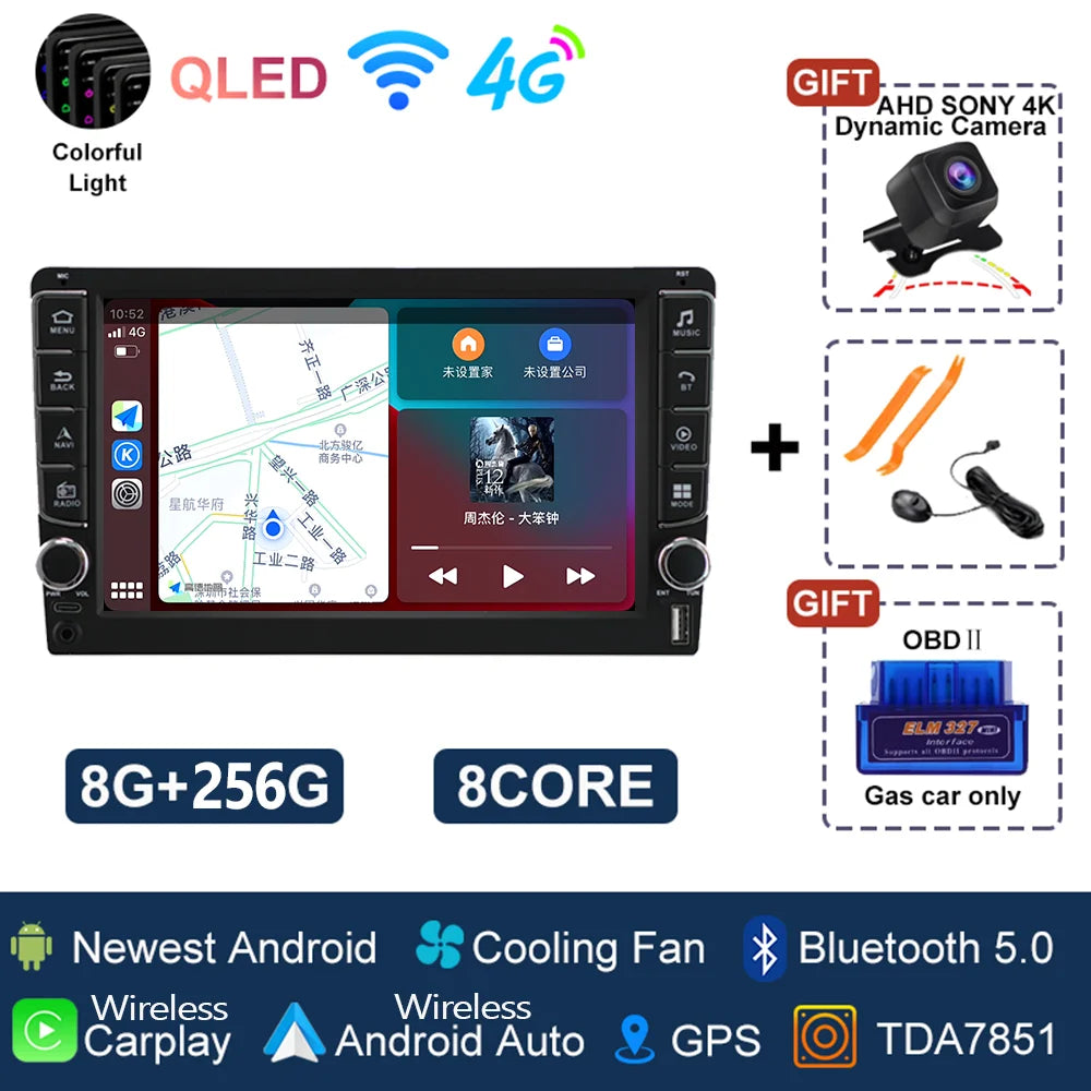 Android 15 Car Radio For Volvo XC90 C 2002 2003 2004 -  2014 QLED Multimedia Video Player GPS Stereo CarPlay Head Unit
