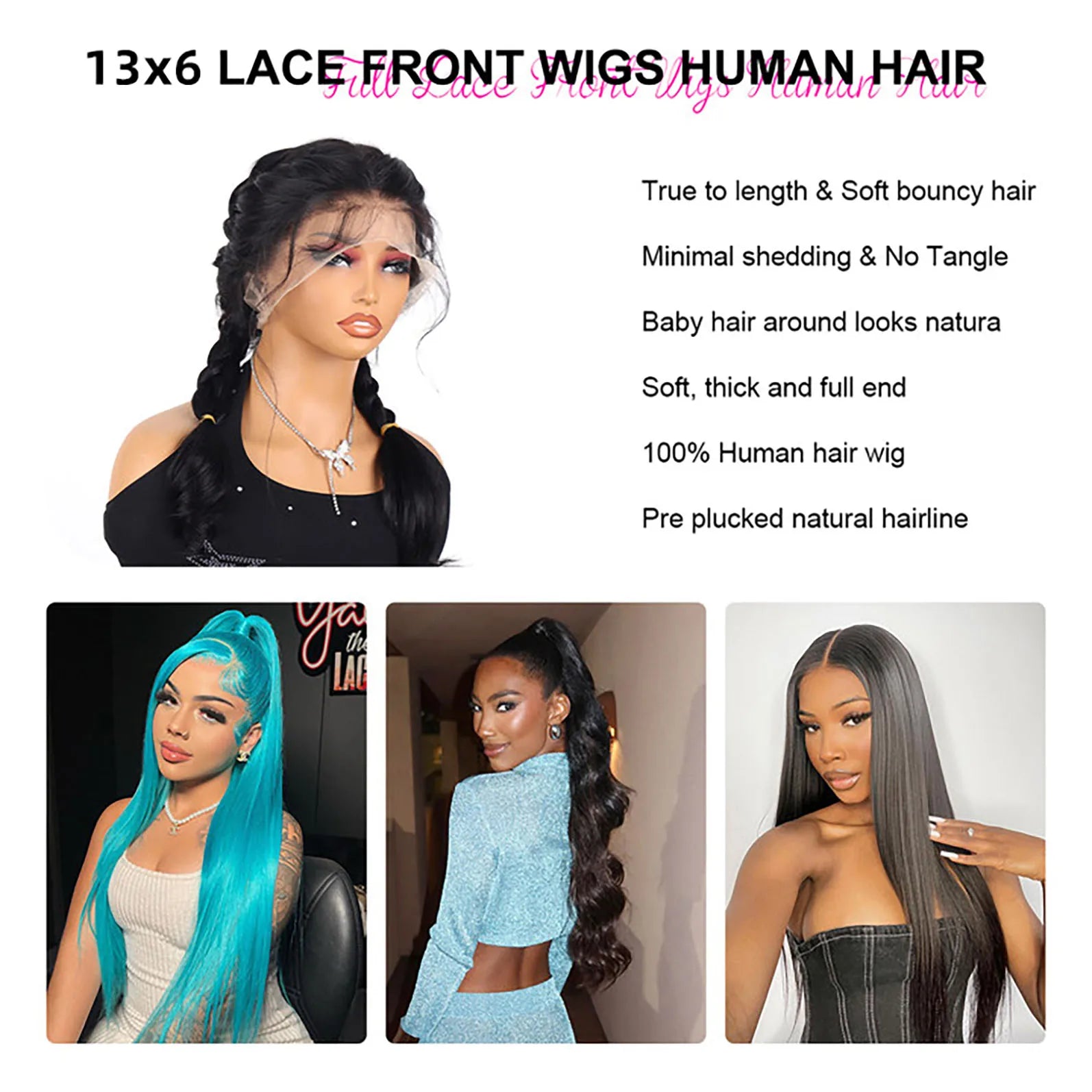 30 40 Inch 360 Full HD Straight Lace Frontal Wigs 200 Density 100% Human Hair Wig Brazilian PrePlucked Lace Front Human Hair Wig