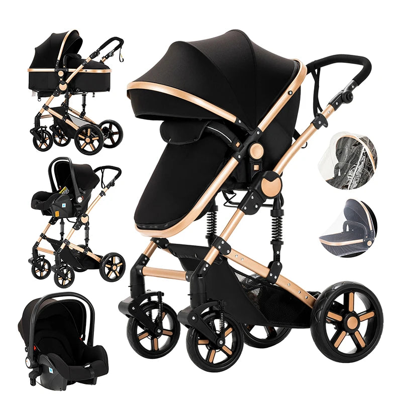 baby stroller Baby carriage Lightweight stroller Baby cars 3 in 1 mother kids Multifunctional luggage stroller baby cart pram
