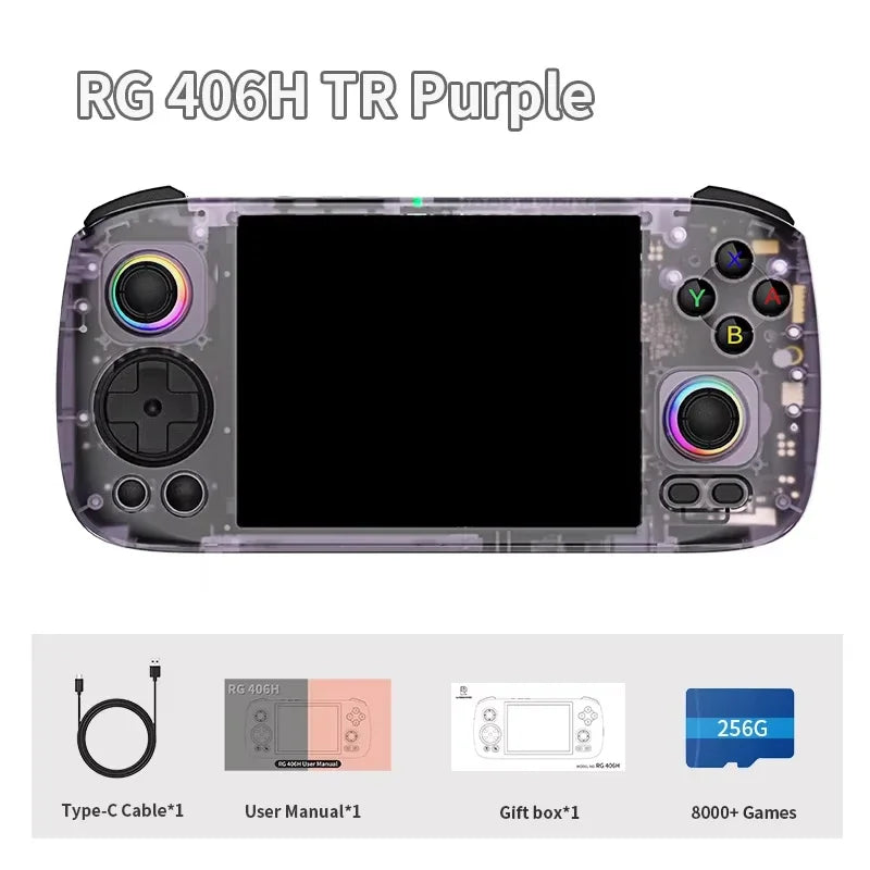 Anbernic RG406H Android Handheld Game Console - 4 Inch IPS Screen, 8GB+128GB, 5000mAh | Gaming for PS2/PSP HDMI Output & TV Mode