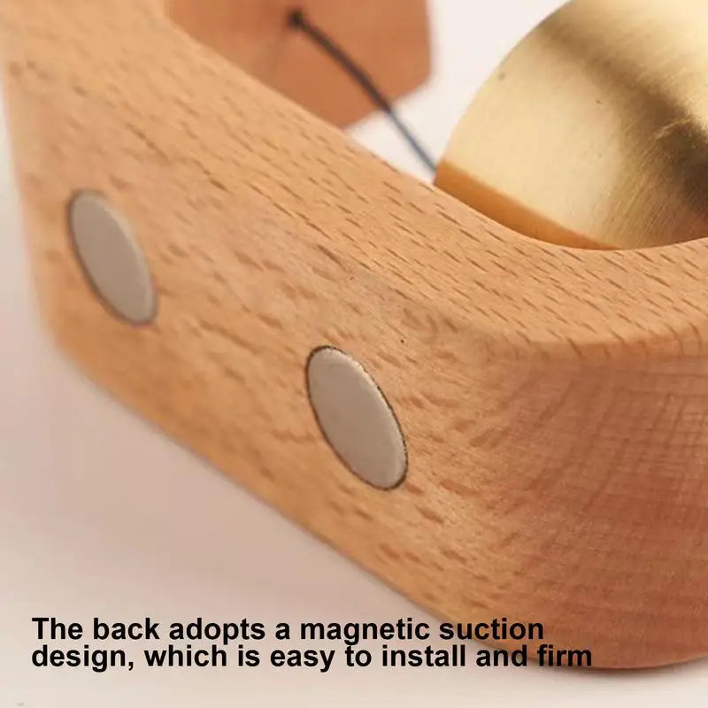 Doorbell Aesthetic Solid Wooden Magnetic Brass Wind Chimes Wireless Doorbell Entrance Door Bell Pendant Home Decorations