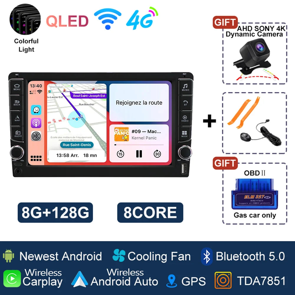 Android 15 Car Radio For Volvo XC90 C 2002 2003 2004 -  2014 QLED Multimedia Video Player GPS Stereo CarPlay Head Unit
