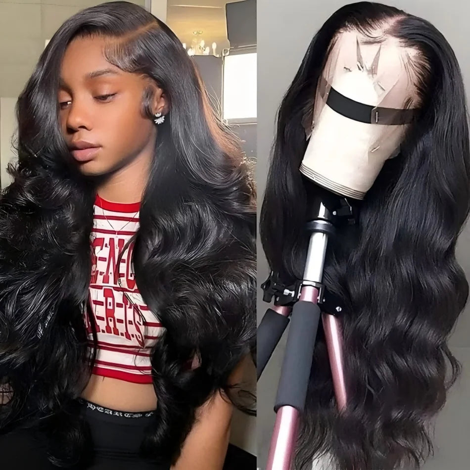 30 40 Inch Body Wave Human Hair Wigs 13X6 Hd Lace Frontal Wig 250 Density Lace Front Wig Brazilian Natural Color For Black Women