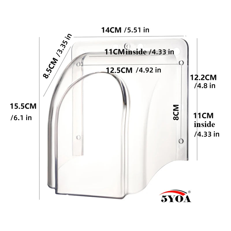 5YOA Outdoor Weatherproof Cover Waterproof Dustproof Sun Protection Shield Universal for RFID Keypad Fingerprint Access Control