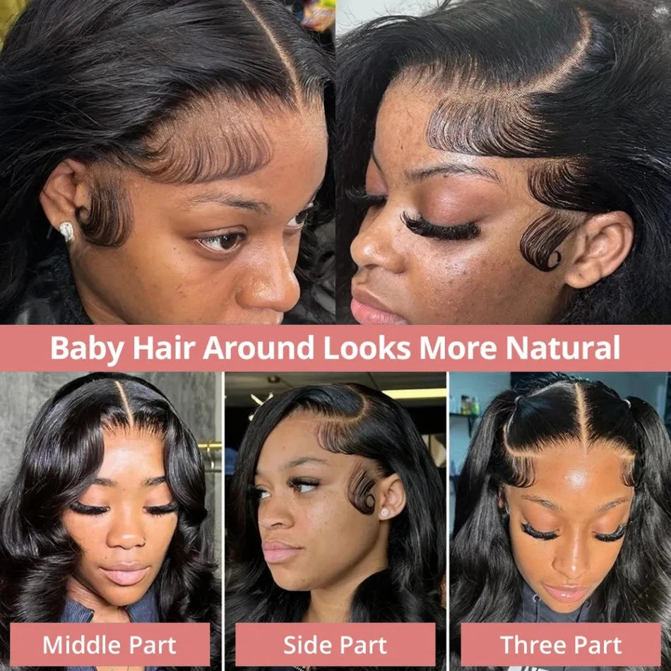 30 40 Inch Body Wave Human Hair Wigs 13X6 Hd Lace Frontal Wig 250 Density Lace Front Wig Brazilian Natural Color For Black Women