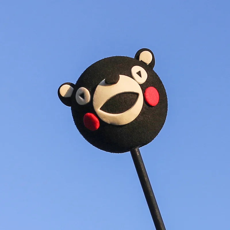 1pc Happy Bee Car Antenna Topper - Adorable Yellow & Black Foam Ball with Cheerful Face, Durable EVA Material