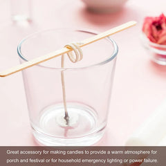 1 Roll 61m Cotton Braid Candle Wick Core Spool 2mm Width Non-Toxic Environmental DIY Oil Lamps Handmade Candle Making Supplies