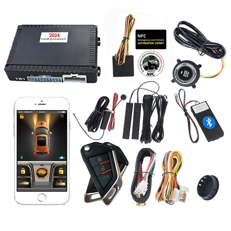 2024 Fashion Cardot Start Stop Keyless Entry Start System Passpad Push button Gasoline Diesel Cars Remote Engine Starter