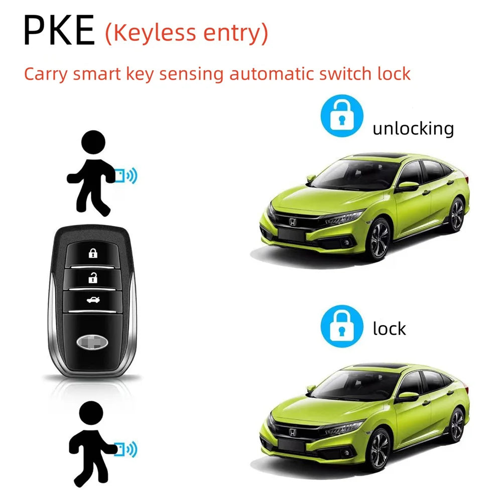 Car Alarm keyless entry start Systems Remote Central Door Lock Keyless System Auto Car SUV Anti-theft Tunning parts PKE