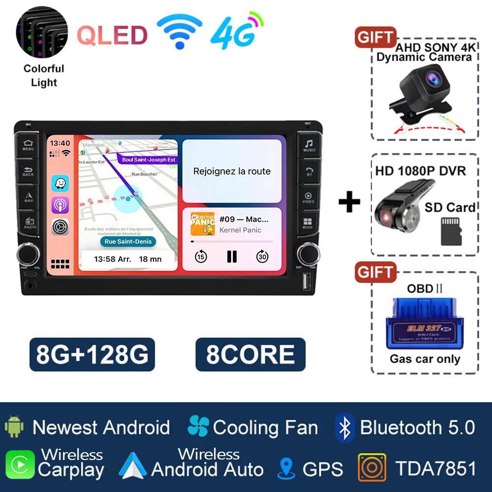 Android 15 Car Radio For Volvo XC90 C 2002 2003 2004 -  2014 QLED Multimedia Video Player GPS Stereo CarPlay Head Unit