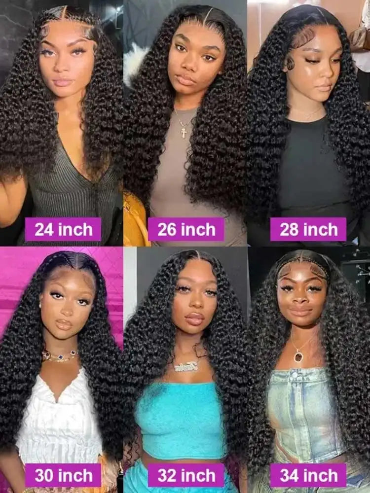 13x4 13x6 HD Lace Deep Wave Frontal Wig Brazilian Jerrly Curly Lace Front Human Hair Wigs For Women 200 250 Density Hair Wigs