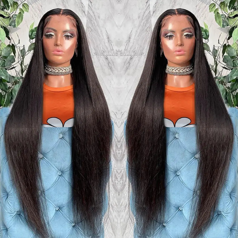 40 44 Inch 200 Density Bone Straight 13X6 Hd Lace Frontal Wigs 13X4 Lace Front Pre Plucked 100% Human Hair wigs For Black Women