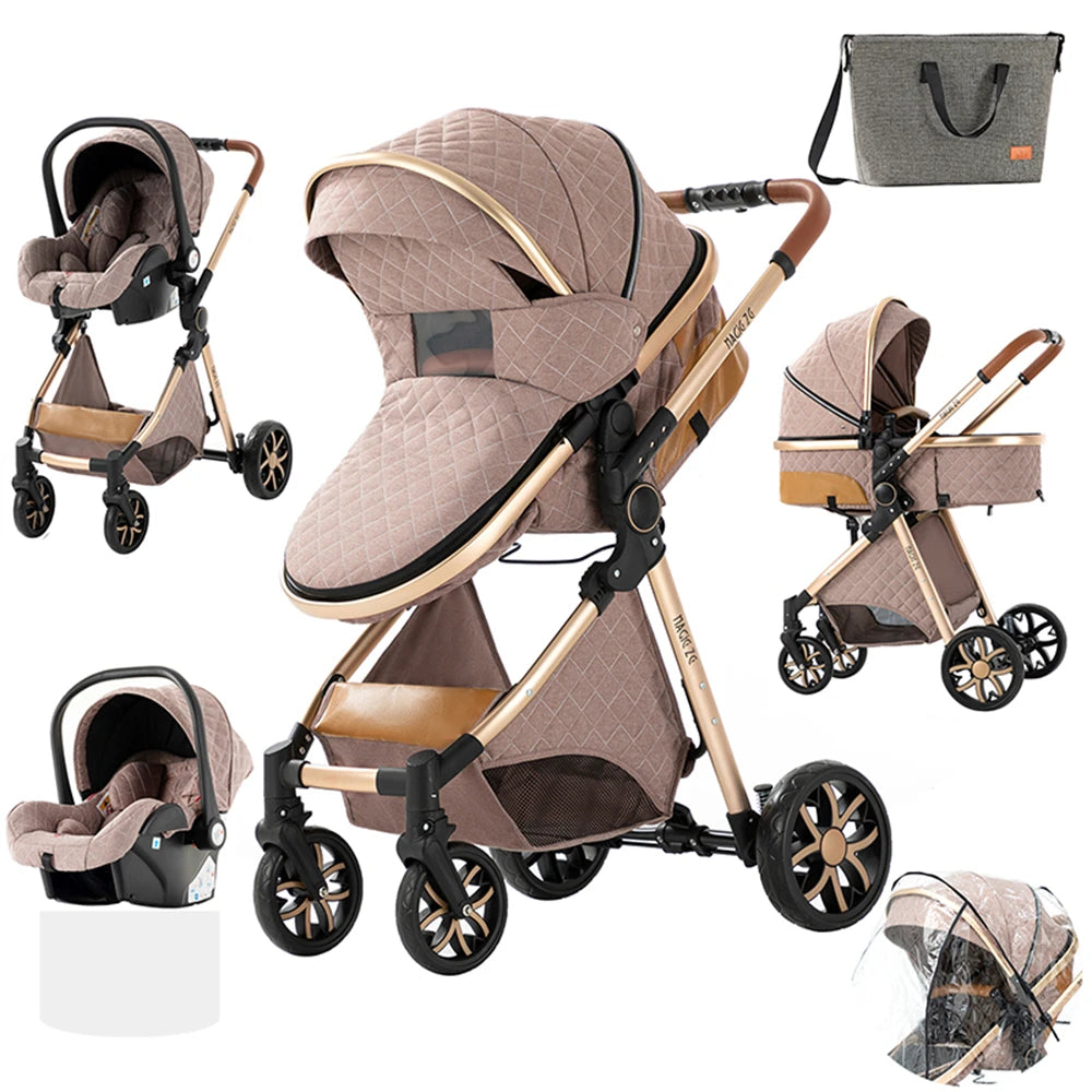 baby stroller Baby carriage Lightweight stroller Baby cars 3 in 1 mother kids Multifunctional luggage stroller baby cart pram