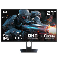 (H27T22 Upgraded Version)KTC H27T22C 27" Gaming Monitor 2560x1440 QHD 16:9 ELED 180Hz Fast IPS Panel Screen 1msGTG Response Time