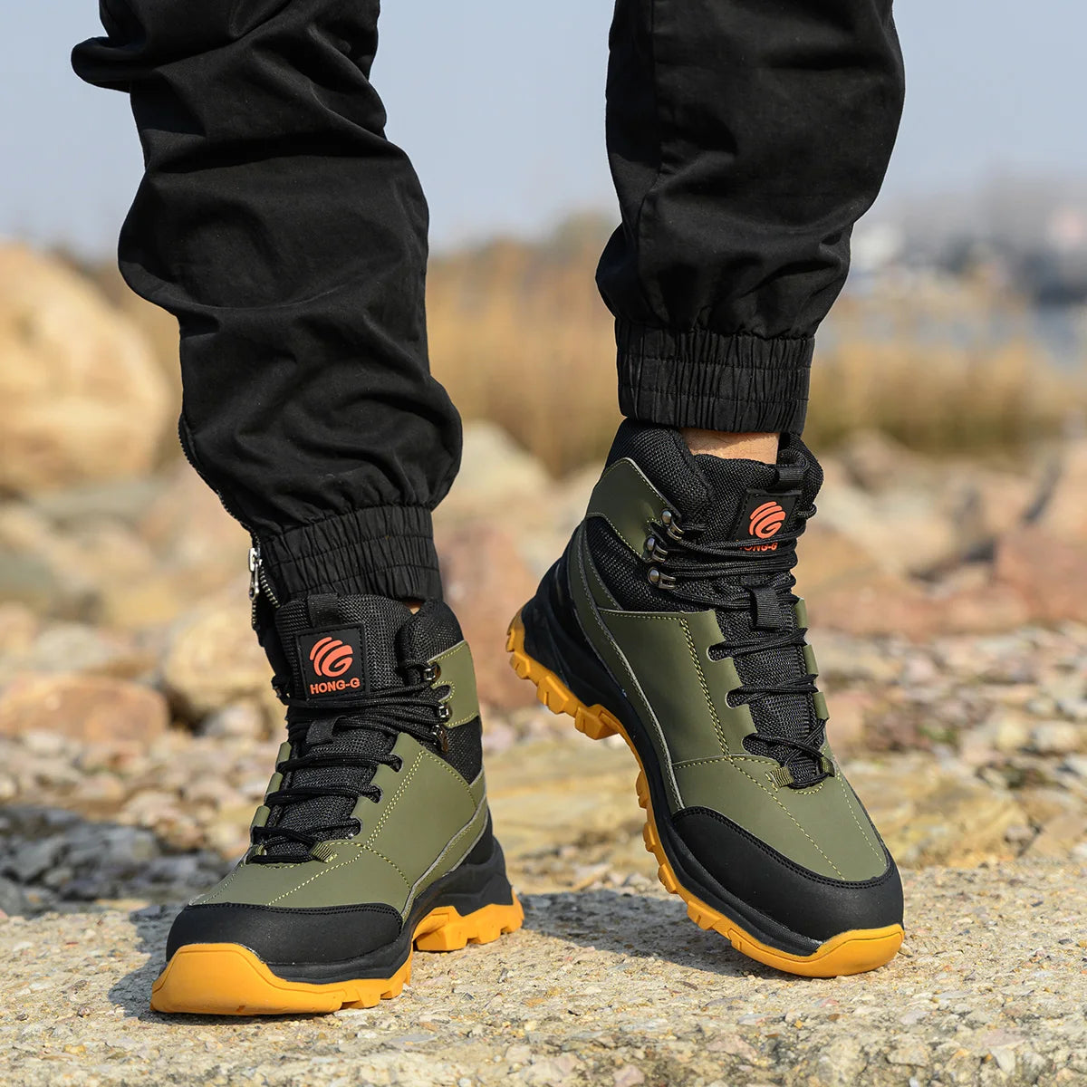 Fashion best quality Protective Work Safety Shoes For Men Breathable Shoes Anti-Puncture Steel Toe Cap Anti Puncture Work Boots