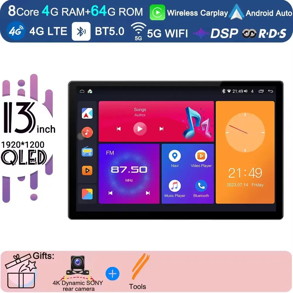 Android 15 13 Inch For Volkswagen VW Passat B6 B7 CC 2007-2015 Car Radio Multimedia Video Player Navigation GPS CarPlay