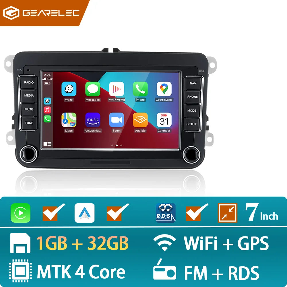 2 Din Android Car Radio Multimedia Player GPS WiFi Carplay For VW Volkswagen Skoda Octavia golf 5 6 touran passat B6 polo Jetta