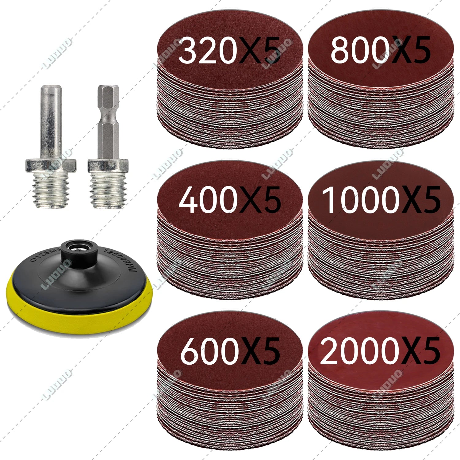 Car Detailing Headlight Restoration Sponge For Auto Polishing Waxing Washing Cleaning Wool Pad Backing Plate Sandpaper Kit