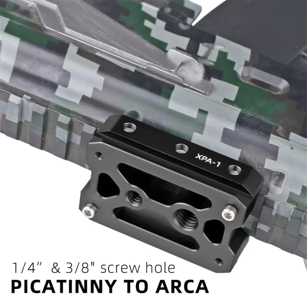 A03R Picatinny Arca Plate Picatinny Convert to ARCA Quick Release Plate Rail Hunting Tripod Dovetail Mount Adapter