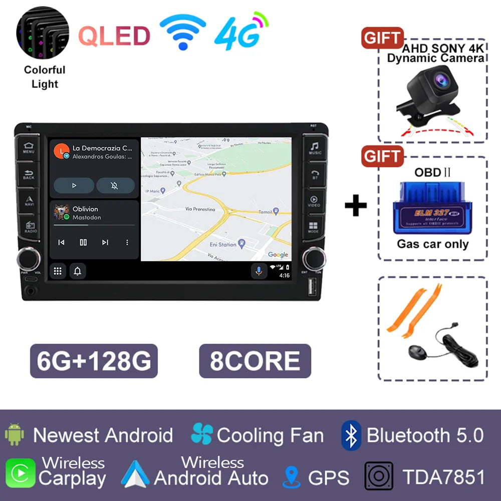 Android 15 Car Radio For Volvo XC90 C 2002 2003 2004 -  2014 QLED Multimedia Video Player GPS Stereo CarPlay Head Unit