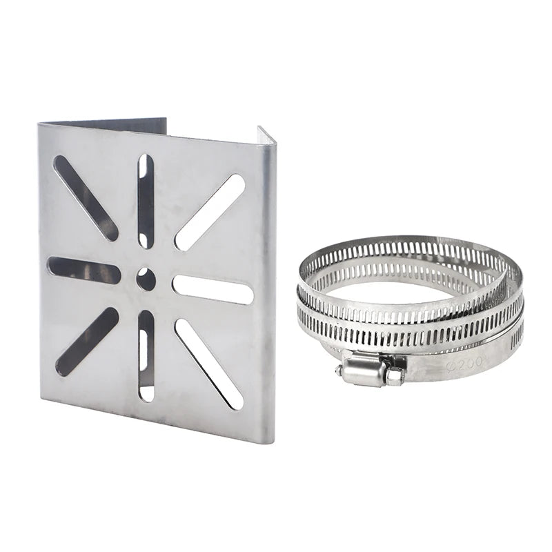 1 Set For Outdoor Pole Monitoring Bracket Univsesial Adapter Plate 100/200mm Long Hoop With Stainless Steel Camera Mount Panel