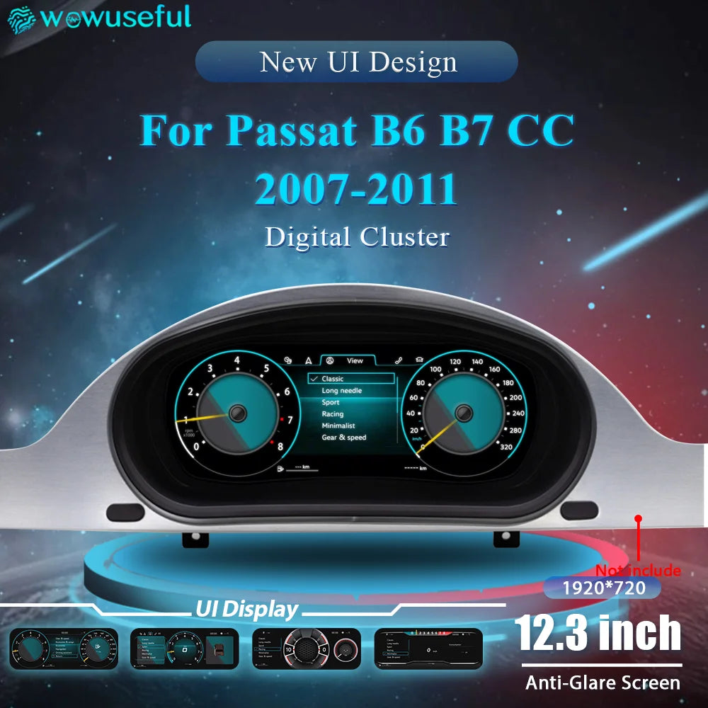 12.3'' Lcd Digital Dashboard Cluster For VW Scirocco Jetta Golf 6 7 MK7 Passat B8 B7 modify Auto Radio Instrument Paneel Cockpit
