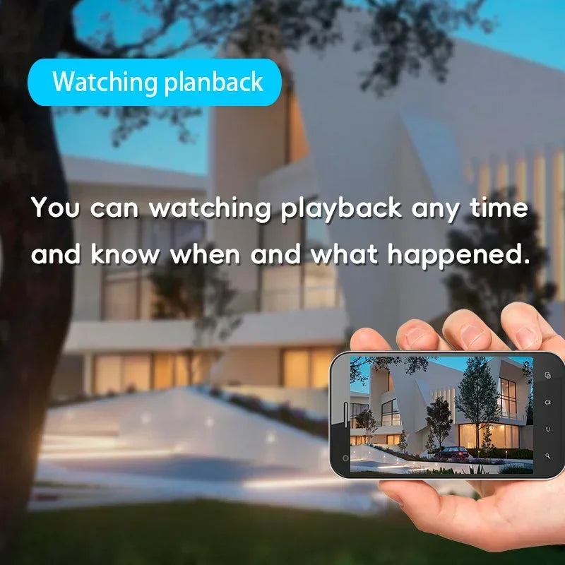 8MP 4K WIFI IP Camera PTZ Outdoor Waterproof Dual Screen AI Human Detection Dual Lens Two-way Audio CCTV Video Security Cameras