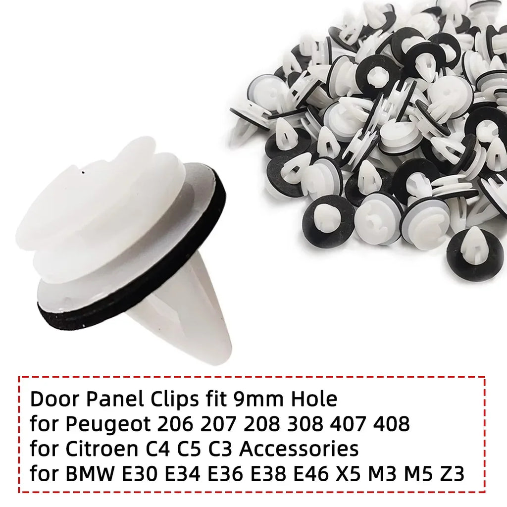 20/50/100pcs Door Panel Clips Automotive Fasteners Rivets And Fasteners Door Panel Rivets With Sealing Rings Bumper Clips