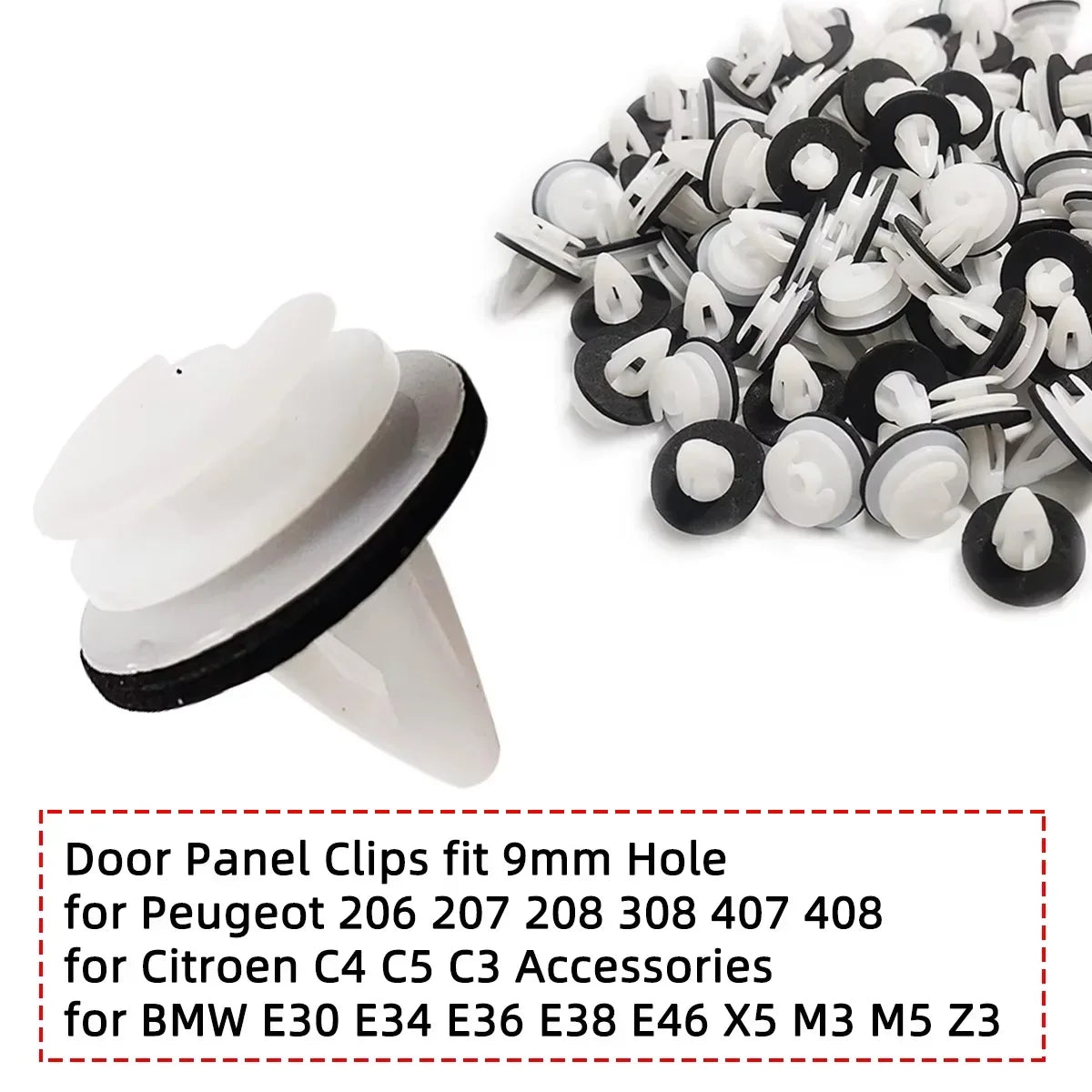 20/50/100pcs Door Panel Clips Automotive Fasteners Rivets And Fasteners Door Panel Rivets With Sealing Rings Bumper Clips