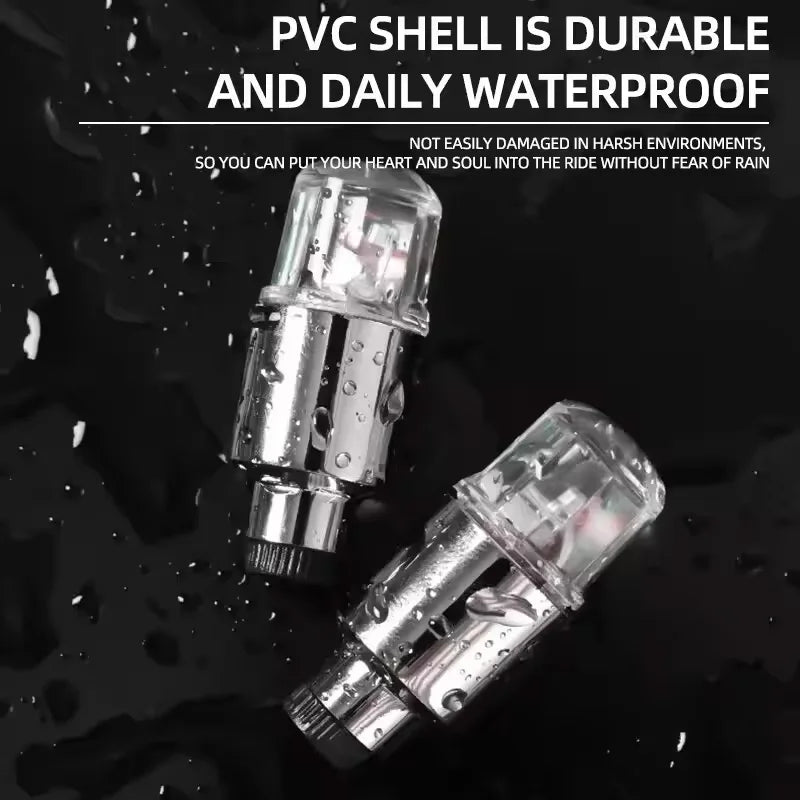 2PCS Colorful LED Wheel Valve Lights Motorcycles Bicycles Car Wheel Tire Valve Caps Universal Dustproof Bicycle Valve Cover