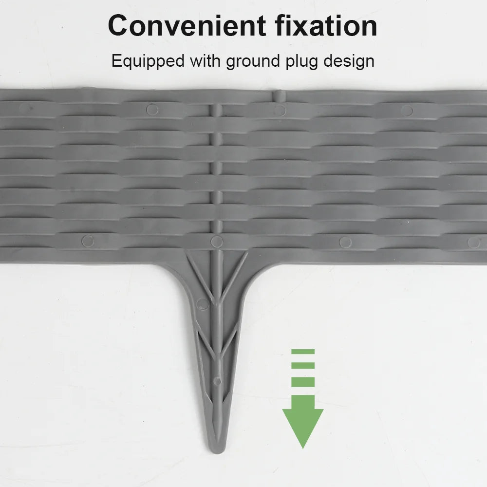 1/2/4pcs Garden Edging Border Imitation Rattan Fence Panel Patio Outdoor Grass Barrier Landscape Lawn Flower Gardening Supplies